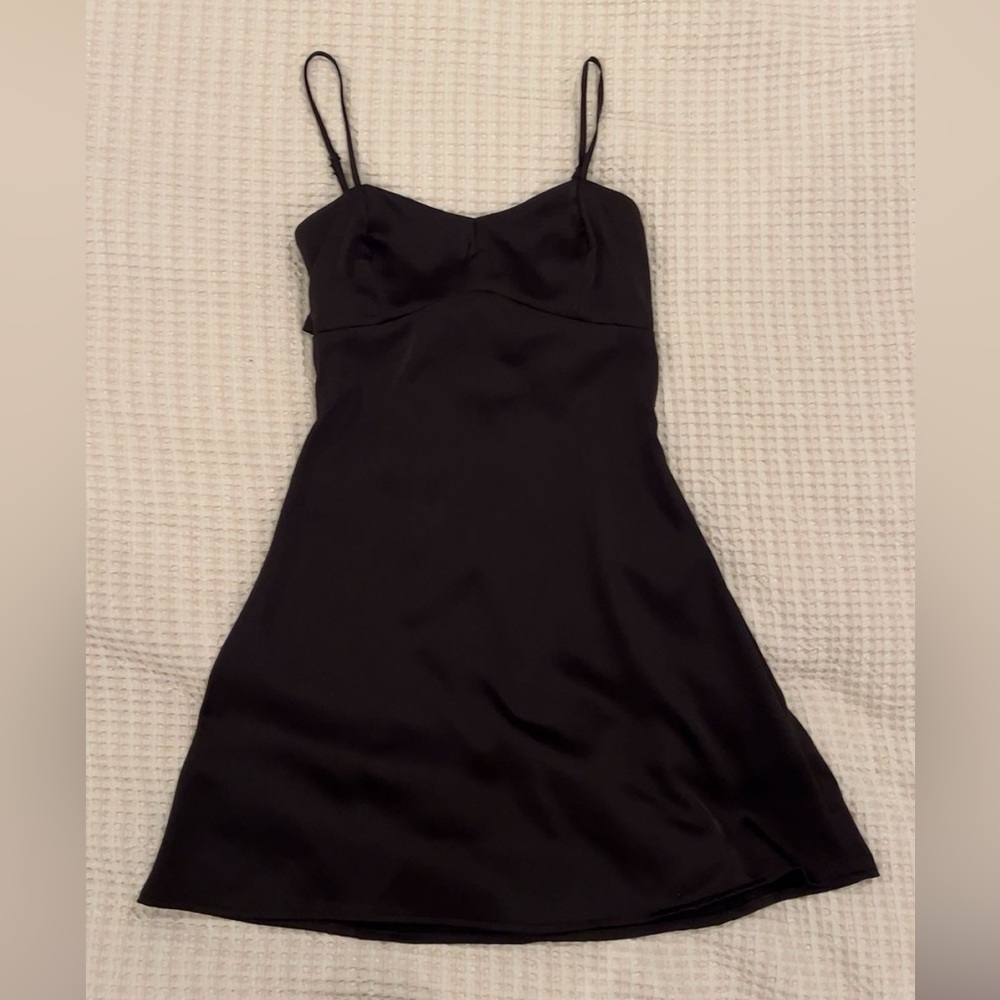 Urban Outfitters Satin Black Dress
